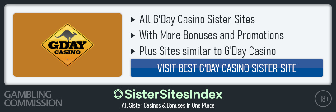 G'Day Casino sister sites