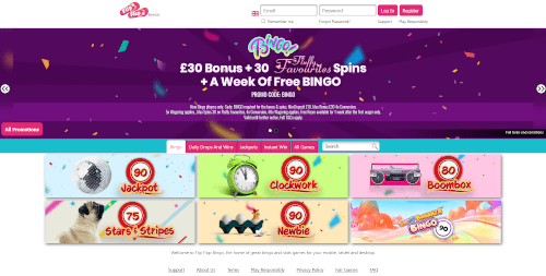 Flip Flop Bingo Homepage