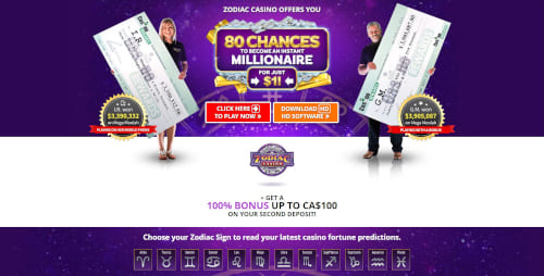 Zodiac casino Bonuses