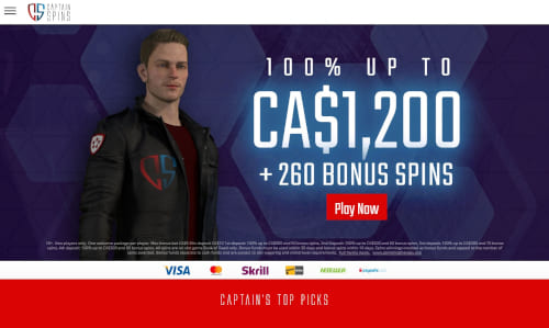 Captain Spins Casino Bonus
