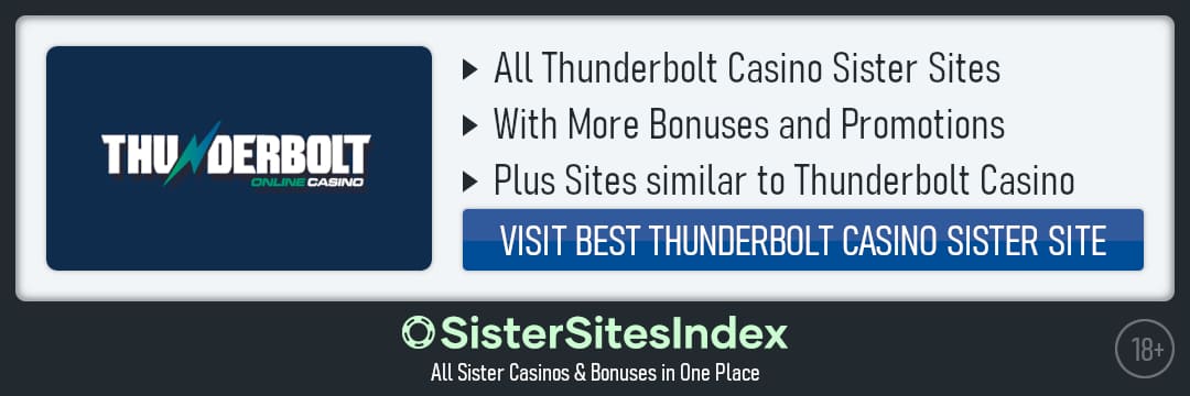 Thunderbolt Casino sister sites