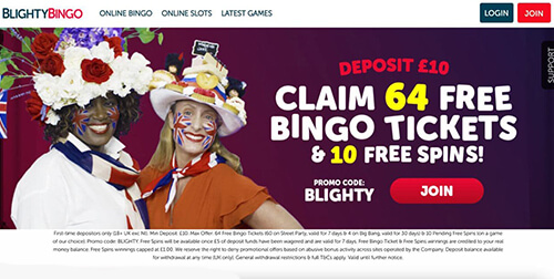 Blighty bingo Bonuses