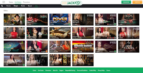 Sir Jackpot Live Casino