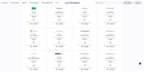 LightCasino Payments
