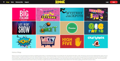 Bonnie Bingo Bingo Games