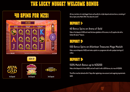 Lucky Nugget Welcome Bonus