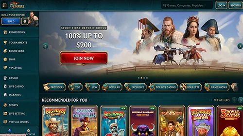 My Empire Casino Homepage