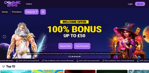 Cosmic Spins Welcome Offer